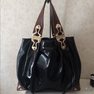 Micheal Kors Joplin Black Patent Leather Bag